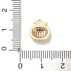 Breloques en laiton avec zircone cubique de micro pave&nbsp;KK-D427-05C-G