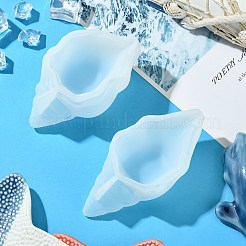 Moule de décoration de boîte de rangement de conque de plâtre de colle de goutte à goutte de bricolage moule de bougie d'aromathérapie tasse de bougie de conque moule en silicone&nbsp;ST-CJ0021-03