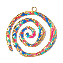 Pendentifs en acier inoxydable 304 émaillés&nbsp;STAS-OY017-99G