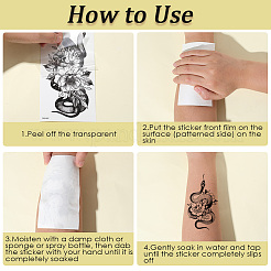 20 Stück 20 Stile abnehmbare temporäre wasserdichte Tattoos Papieraufkleber&nbsp;DIY-CP0012-48A
