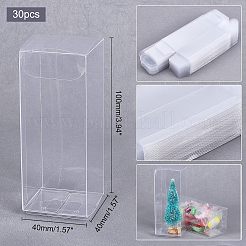30 Stück rechteckige transparente PVC-Geschenkverpackung aus Kunststoff&nbsp;CON-NB0001-85A