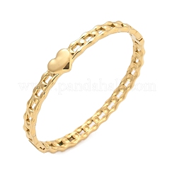 304 Edelstahl-Armreifen mit Scharnier für Damen&nbsp;AJEW-P127-27G