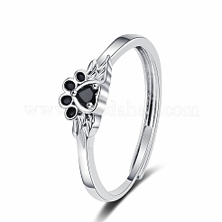 Verstellbare Fingerringe aus Messing mit Mikropflaster und Zirkonia für Damen&nbsp;PW-WG17DE1-01