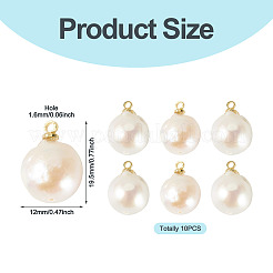 10 pendentif en perle baroque naturelle Keshi&nbsp;PALLOY-TA00377
