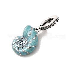 925 europäische baumelnde Charms aus Sterlingsilber&nbsp;STER-Z013-02P-02