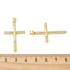 Cremagliera placcatura micro ottone spianare pendenti zirconi&nbsp;KK-F869-07G