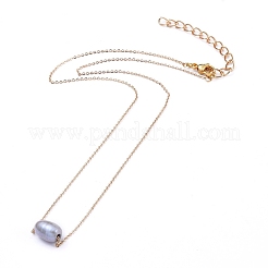 Collane con pendente di perle d'acqua dolce coltivate naturali&nbsp;NJEW-JN02809