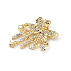 Colgante micropavé cubic zirconia de latón&nbsp;KK-L239-023G