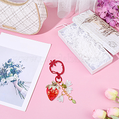 1 pendentif fraise en acrylique&nbsp;KEYC-BM0001-25B