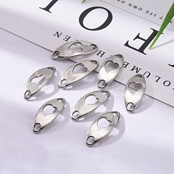 Connecteurs à maillons en acier inoxydable 201 de forme ovale incurvée résistante au ternissement avec cœur&nbsp;STAS-R071-26