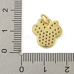 Ciondoli in ottone con placcatura a cremagliera con pavé di zirconi&nbsp;KK-U029-27G