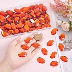 100 Stück Acryl-Strass-Cabochons mit flacher Rückseite&nbsp;OACR-OC0001-19A