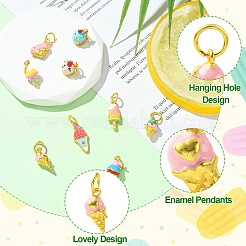 9pcs 9 styles de pendentifs en émail en alliage&nbsp;FIND-CJ0005-17