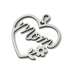 Muttertags-Anhänger aus hohlem Edelstahl 201&nbsp;STAS-B136-06P