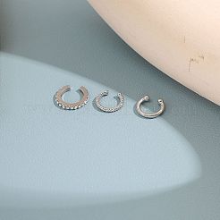 3 set di orecchini a polsino in lega di cristallo e strass per donna&nbsp;WG4401A-03