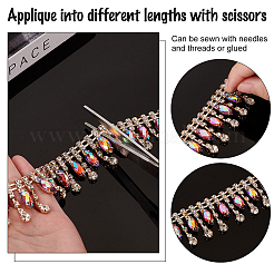 Chaînes de tasse en verre strass&nbsp;FIND-WH0001-11