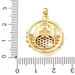Messing micro pave klare zirkonia anhänger&nbsp;KK-C264-11B-G