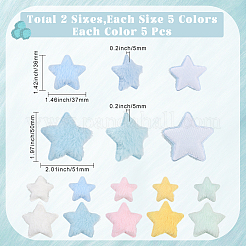 50 Stück 10 Farben einseitige Wollfaser-Cabochons&nbsp;FIND-SC0020-32