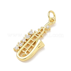 Pendentifs en laiton zircon cubique transparent&nbsp;KK-D289-01G-15