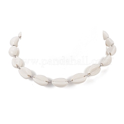 Collane a maglie di perle di conchiglia acrilica per donna&nbsp;NJEW-JN04297
