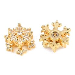 Pendentifs tournants en laiton sertis de micro-pavés de zircone cubique transparente&nbsp;CU-CBA7392-01G