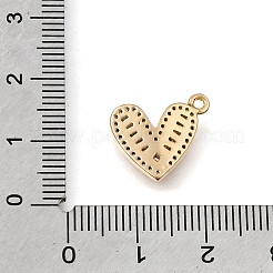 Pendenti in ottone con micro pavé di zirconi trasparenti per San Valentino&nbsp;CU-K001-09G