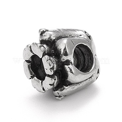 304 Edelstahl-Europäische Perlen&nbsp;STAS-G256-06AS