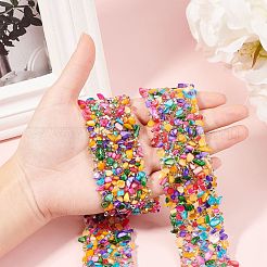 Adorno de resina con cuentas de rhinestone&nbsp;DIY-WH0166-42