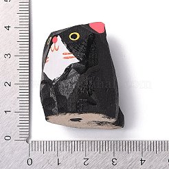 Figurines en bois en forme de chat&nbsp;DJEW-G043-01B