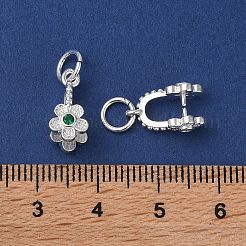 Ciondoli a perline in zirconi cubici di micro pavè di ottone&nbsp;KK-K277-11S