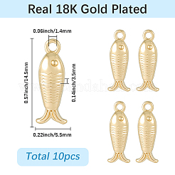 10 Stück Messing Charms&nbsp;KK-SC0007-48