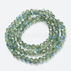 Chapelets de perles en verre électroplaqué&nbsp;EGLA-A034-T4mm-I01