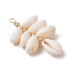 Colgantes en racimo que cambian de color hechos de conchas de cauri naturales&nbsp;PALLOY-JF03560-01