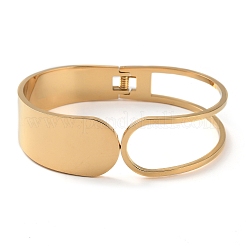 Bracelets manchette larges en acier inoxydable 304 creux&nbsp;BJEW-G689-01G