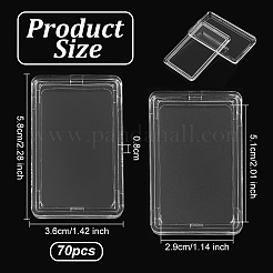 Boîte de présentation rectangulaire en plastique pvc pour pièces de monnaie&nbsp;CON-WH0001-37