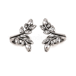 Blattförmige Knorpelohrringe aus Edelstahl 316 (ohne Piercing)&nbsp;AJEW-C044-09AS