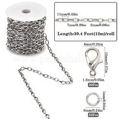 DIY Oxidation Aluminium Kabelketten Halsketten/Armbänder Herstellungssets&nbsp;DIY-SP0001-87A-S