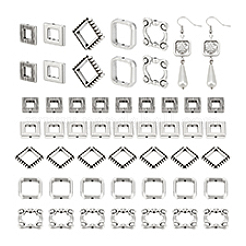 125 Stück 5 Stile Perlenrahmen aus Legierung im tibetischen Stil&nbsp;FIND-PH0026-71