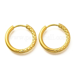 Orecchini a cerchio in acciaio inossidabile 304 per donna&nbsp;EJEW-M068-16C-G