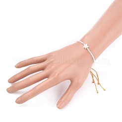 Bracelets réglables de perles tressées avec cordon en nylon&nbsp;BJEW-JB05689-M