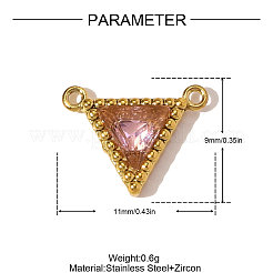 Pendentifs en acier inoxydable 304 pavés de zircones cubiques&nbsp;STAS-OY010-81G