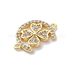 Messing Micro Pave klare Zirkonia Verbinder Verbinder Charms&nbsp;KK-K406-01C-G