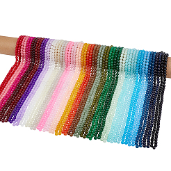 28 Ständer 28 Farben Glasimitat Jadeperlen&nbsp;GLAA-PH0002-87