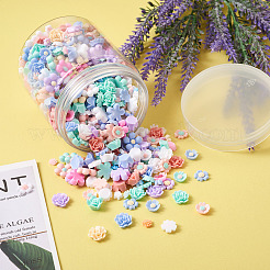 700 Stück 7 Arten undurchsichtige Harz Cabochons&nbsp;CRES-CD0001-07