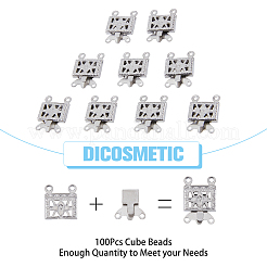 100 set di fermagli a scatola in acciaio inossidabile 304 a 2 fili e 4 fori&nbsp;STAS-DC0012-94