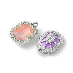 UV-Beschichtung Legierung gemischte Farbe Glas Strass Anhänger&nbsp;FIND-B039-03P