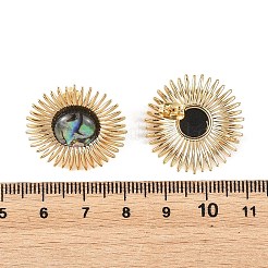 Ohrstecker aus Paua-Muschel und Messing für Damen&nbsp;EJEW-JE07473-01
