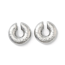 Orecchini a polsino a forma di C in acciaio inossidabile 304 per donna&nbsp;EJEW-M068-07P