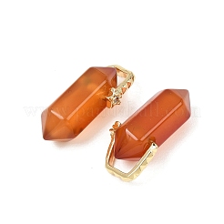 Pendentifs doubles en cornaline naturelle&nbsp;GG-CBA4154-07G-01