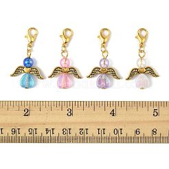 32 pendentif ange en forme de cœur en acrylique et alliage&nbsp;HJEW-FS00040-04